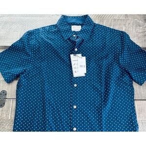 JACHS Men's S Blue Gravityless NWT Performance Short Sleeve Button Down Shirt